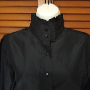 Lauren Ralph Lauren Silk Blouse Ruffle Sz 12